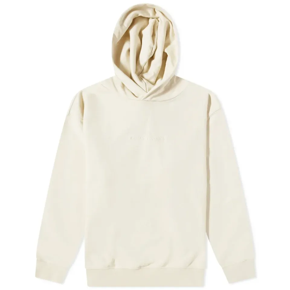 Embroidered Tonal Text Logo Hoodie