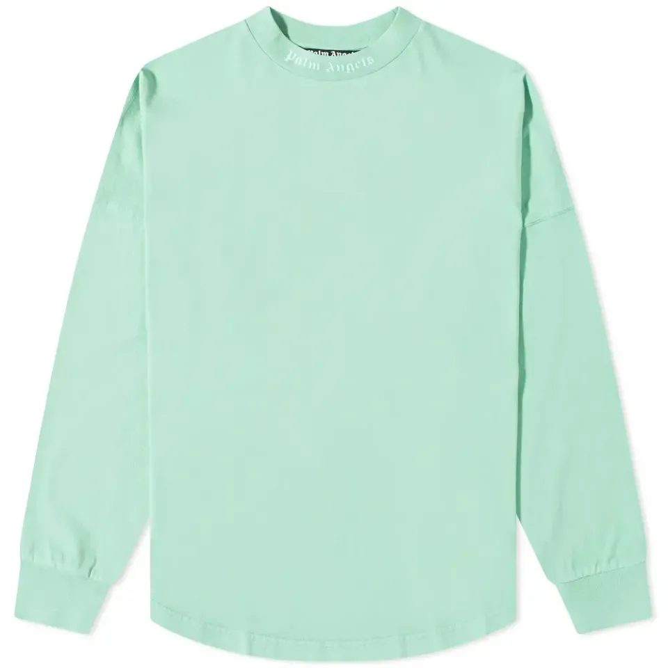 Long Sleeve Garment Dyed Oversized Mock Neck T-Shirt