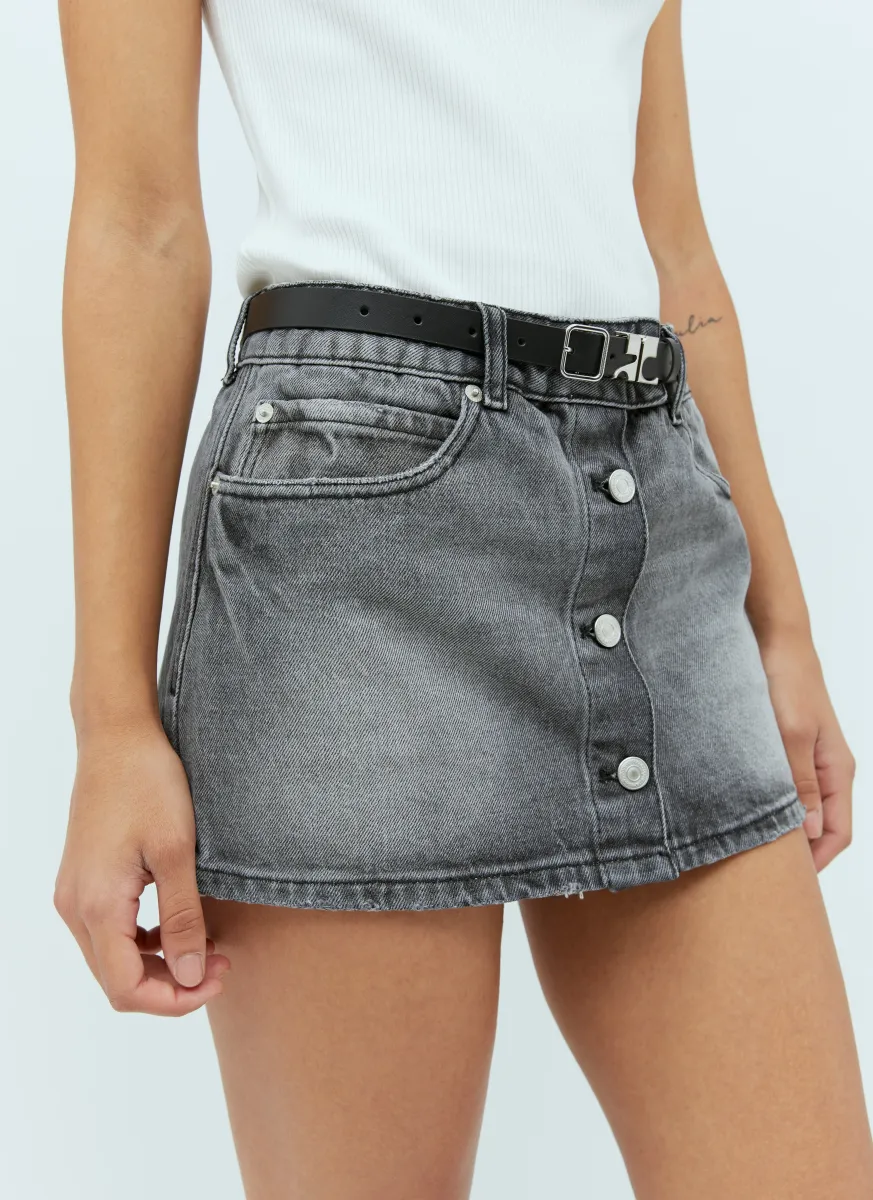 Trucker Denim Mini Skirt