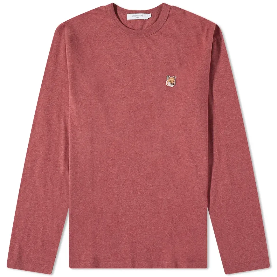 Long Sleeve Fox Head Patch T-Shirt