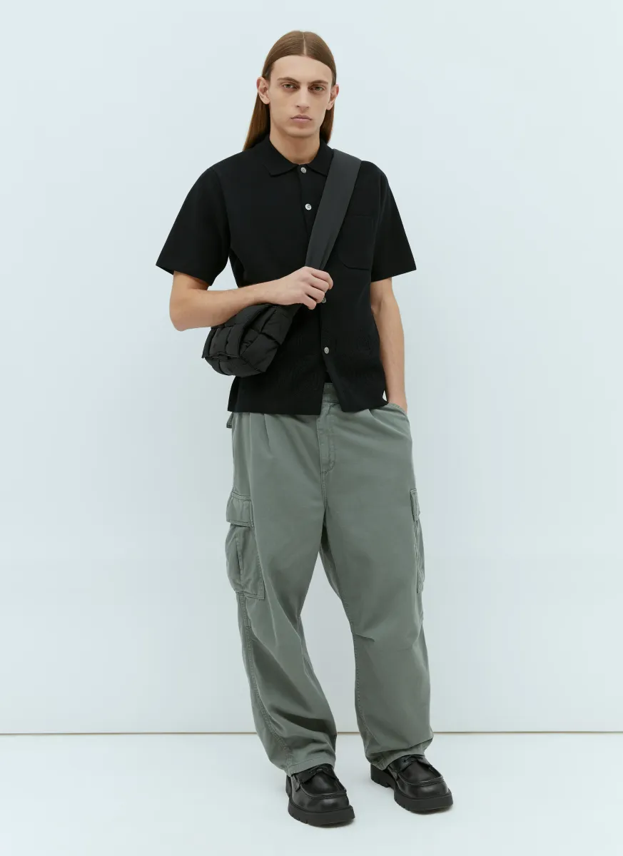 Perforated Swirl-Knit Shirt