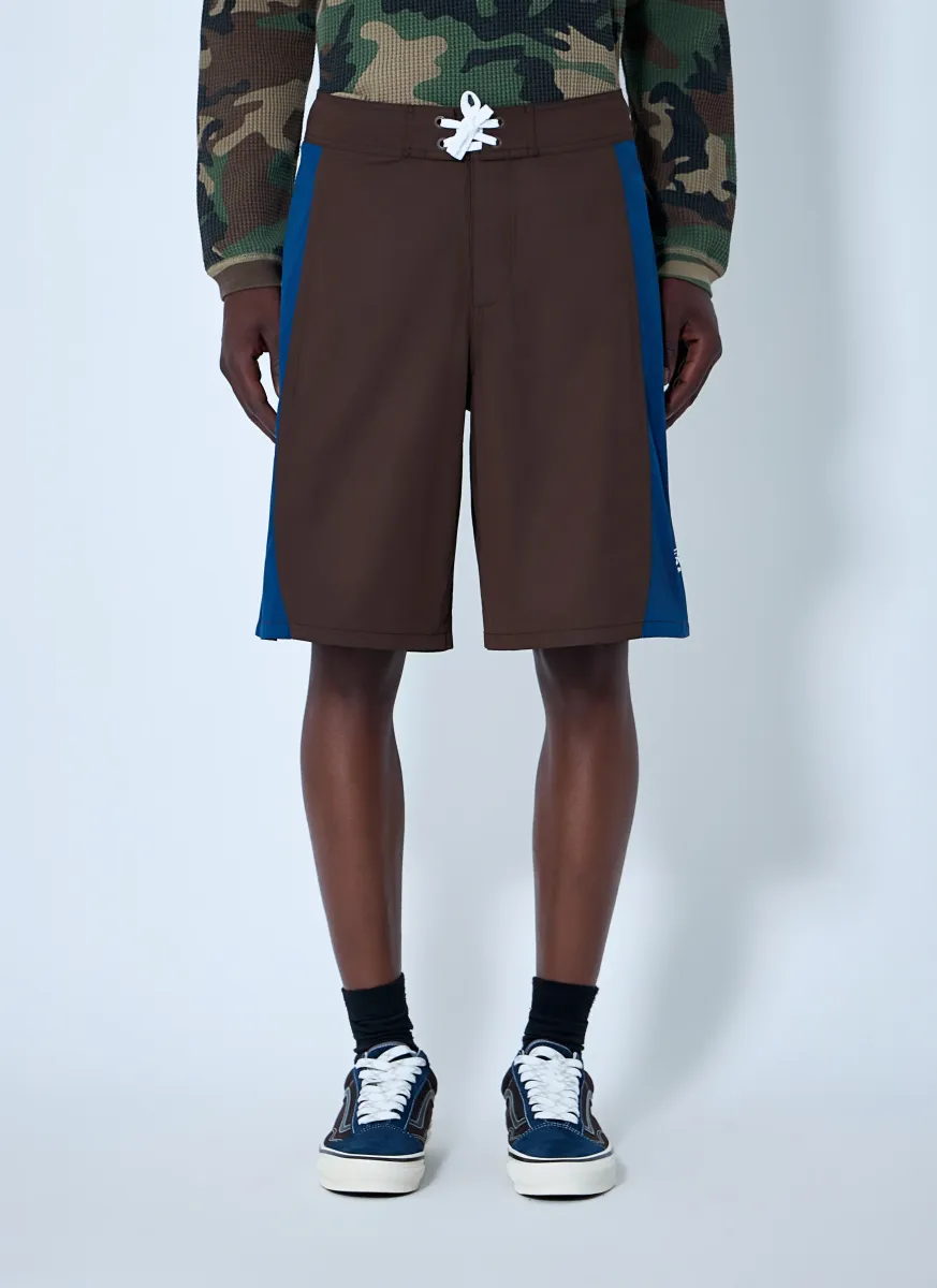 Two-Tone Drawstring Shorts
