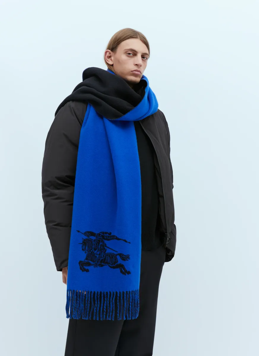 Logo Jacquard Cashmere Scarf