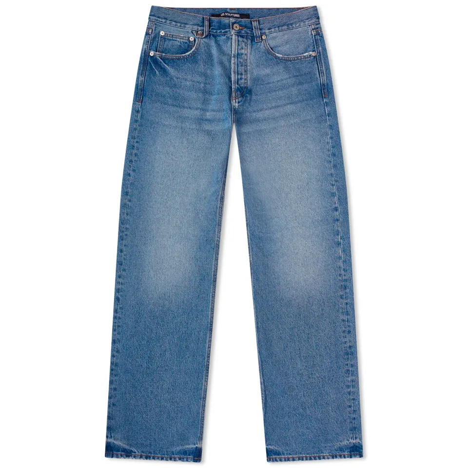 Droit Large Tab Denim Jeans