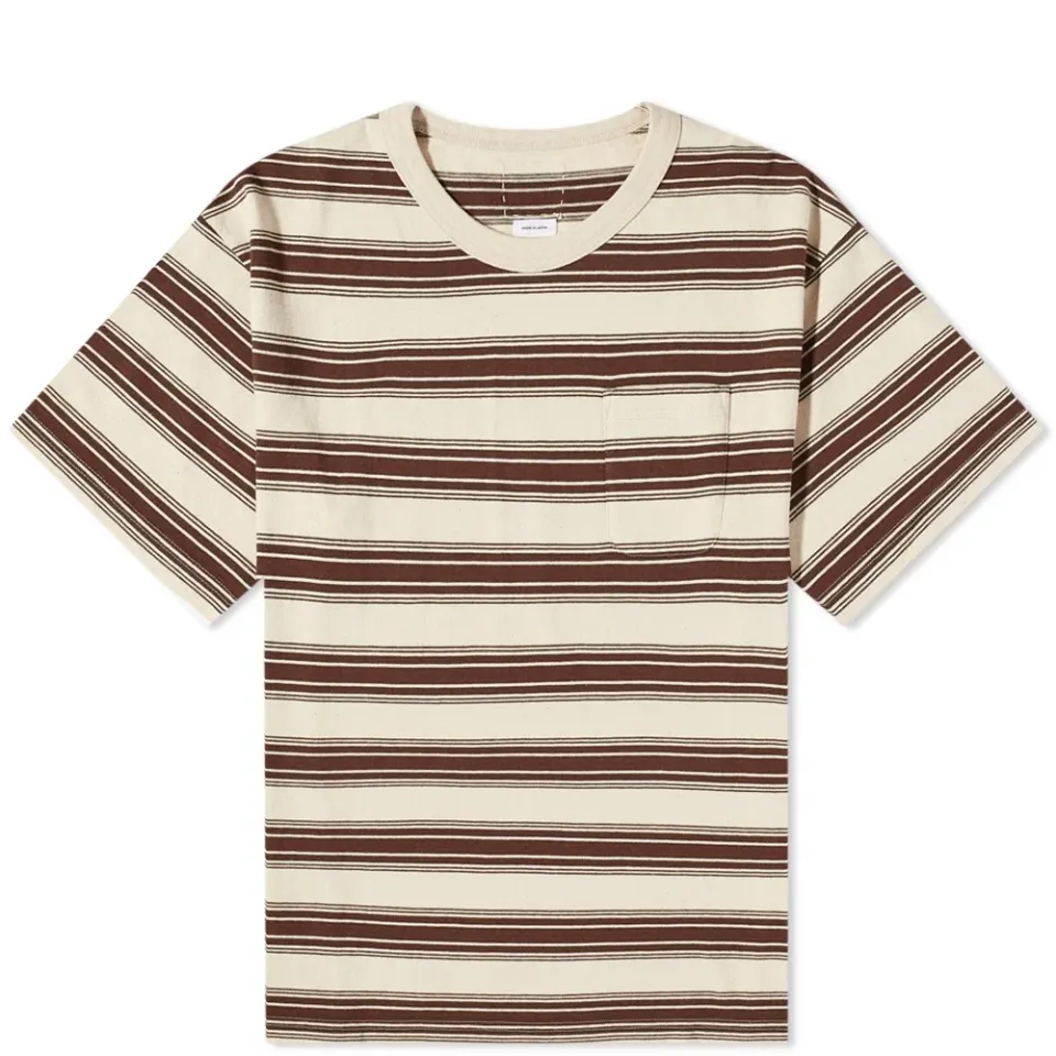 Border Striped Pocket Jumbo T-Shirt