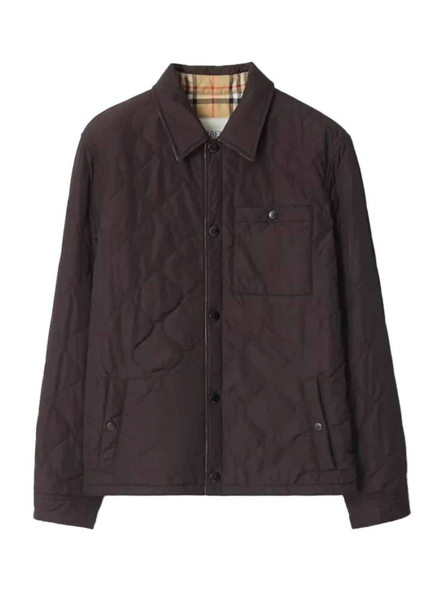Men Reversible Quilted jacket brown