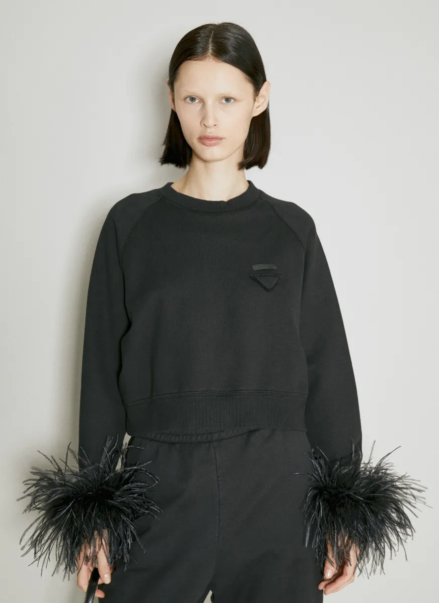 Feather Cuffs Sweatshirt