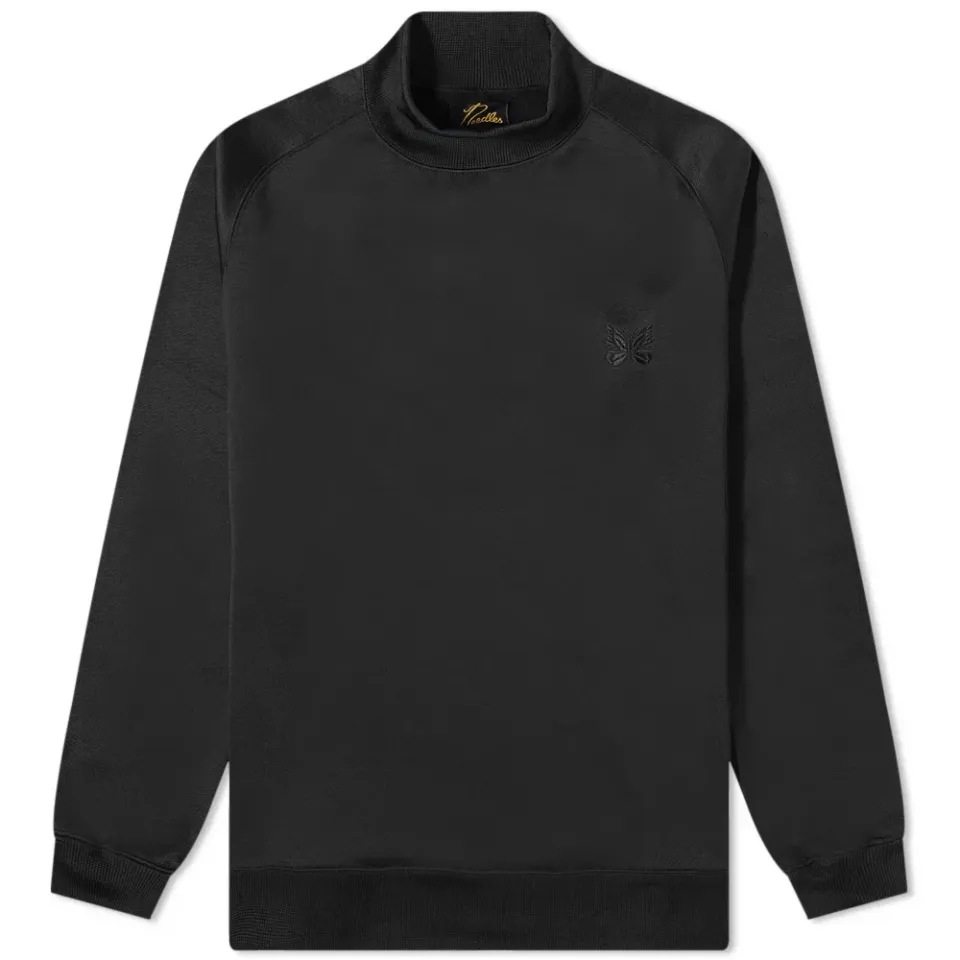 Jersey Mock Neck Long Sleeve T-Shirt