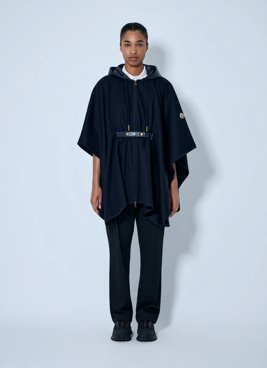Hooded Cape with Belted Waist