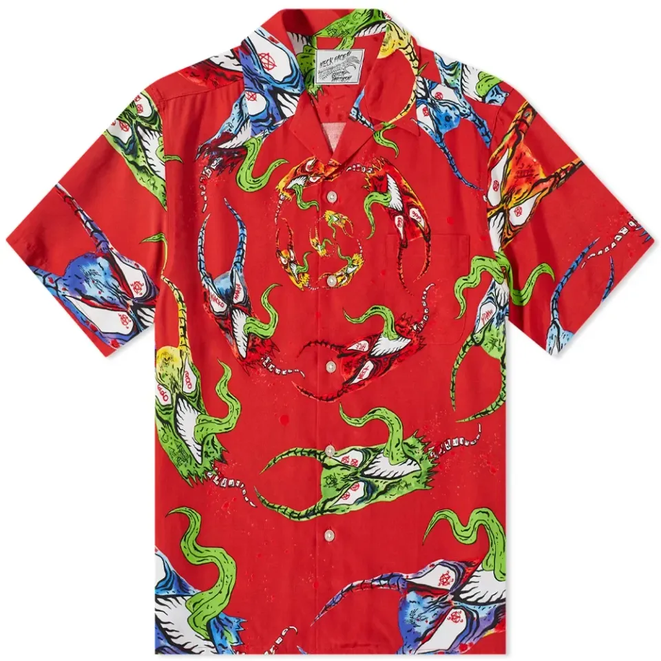 x Neck Face Type-3 Anniversary Hawaiian Shirt