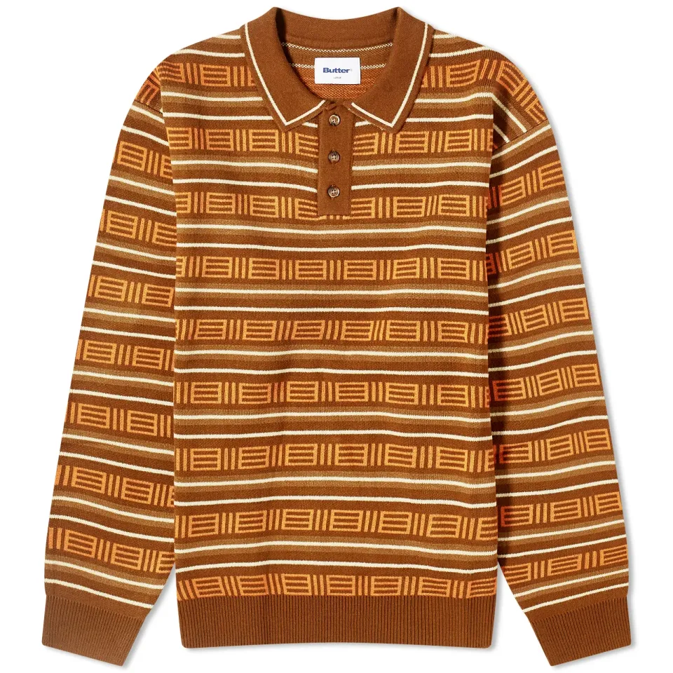 Long Sleeve Knit Polo