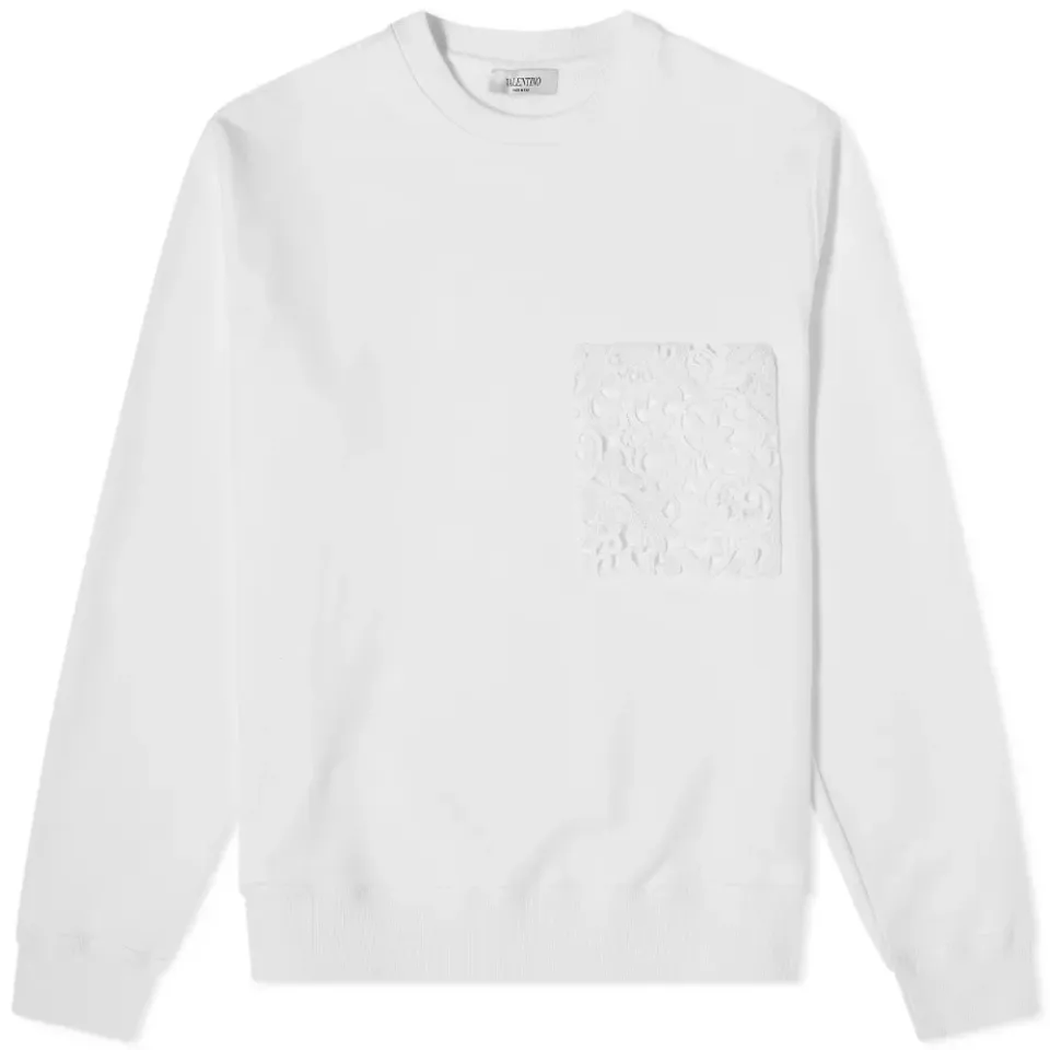 Macrame Pocket Back Logo Crew Sweat