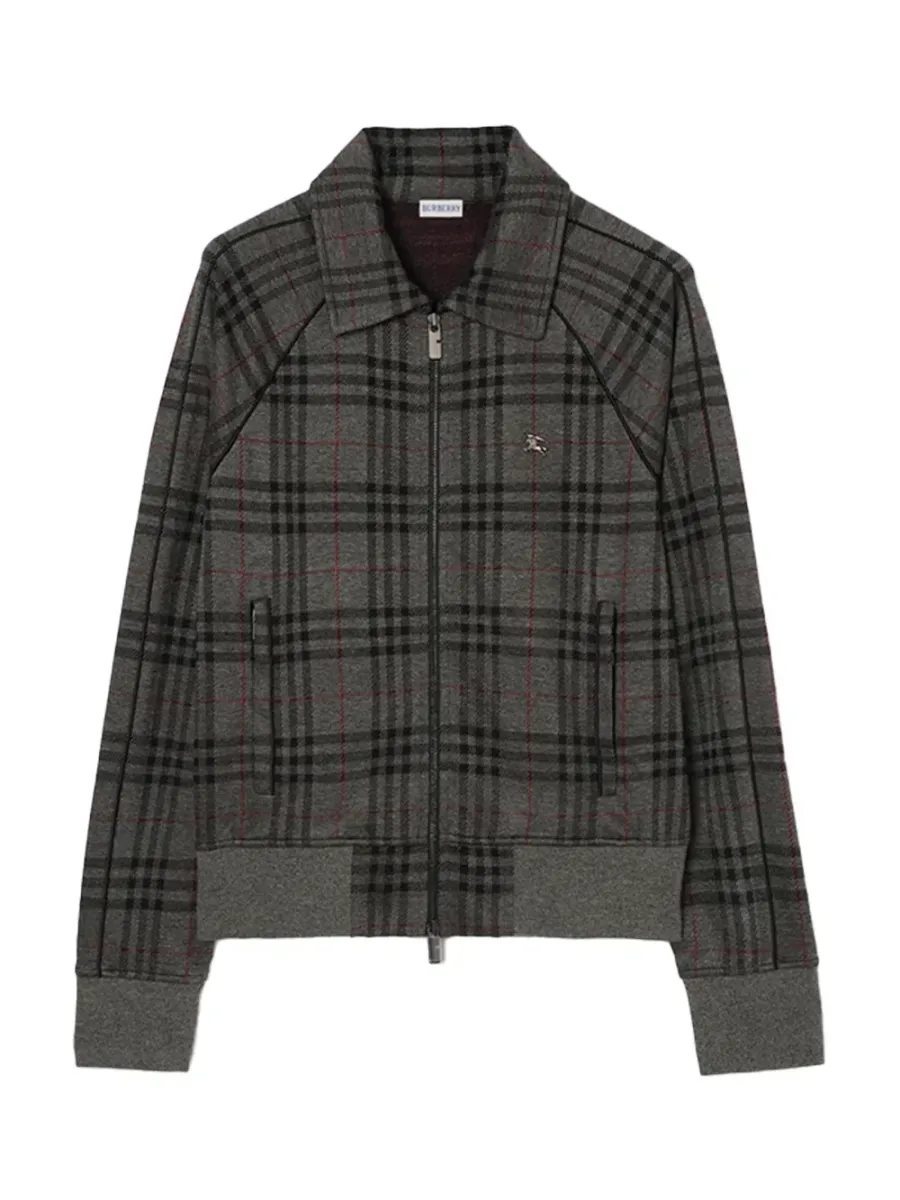 Check Track Men Jacket Grey / Black
