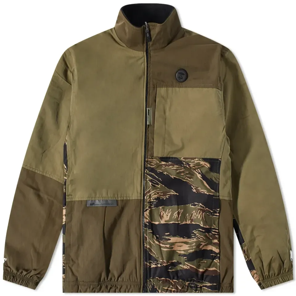 AAPE Reversible Camo Panel Polar Fleece Jacket