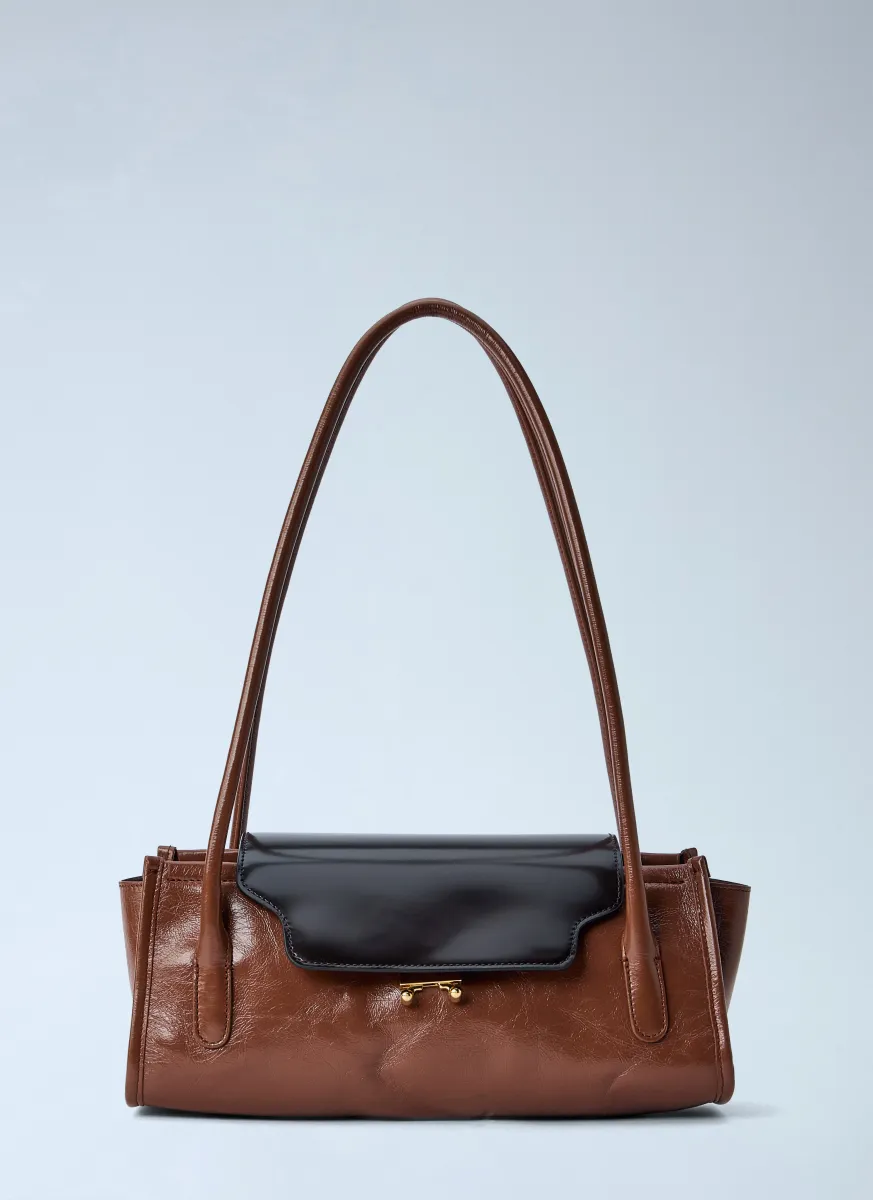 Trunkette Leather Shoulder Bag