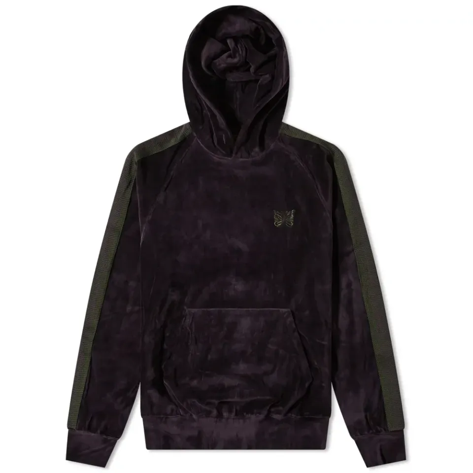 Velour Hooded Track Jacket