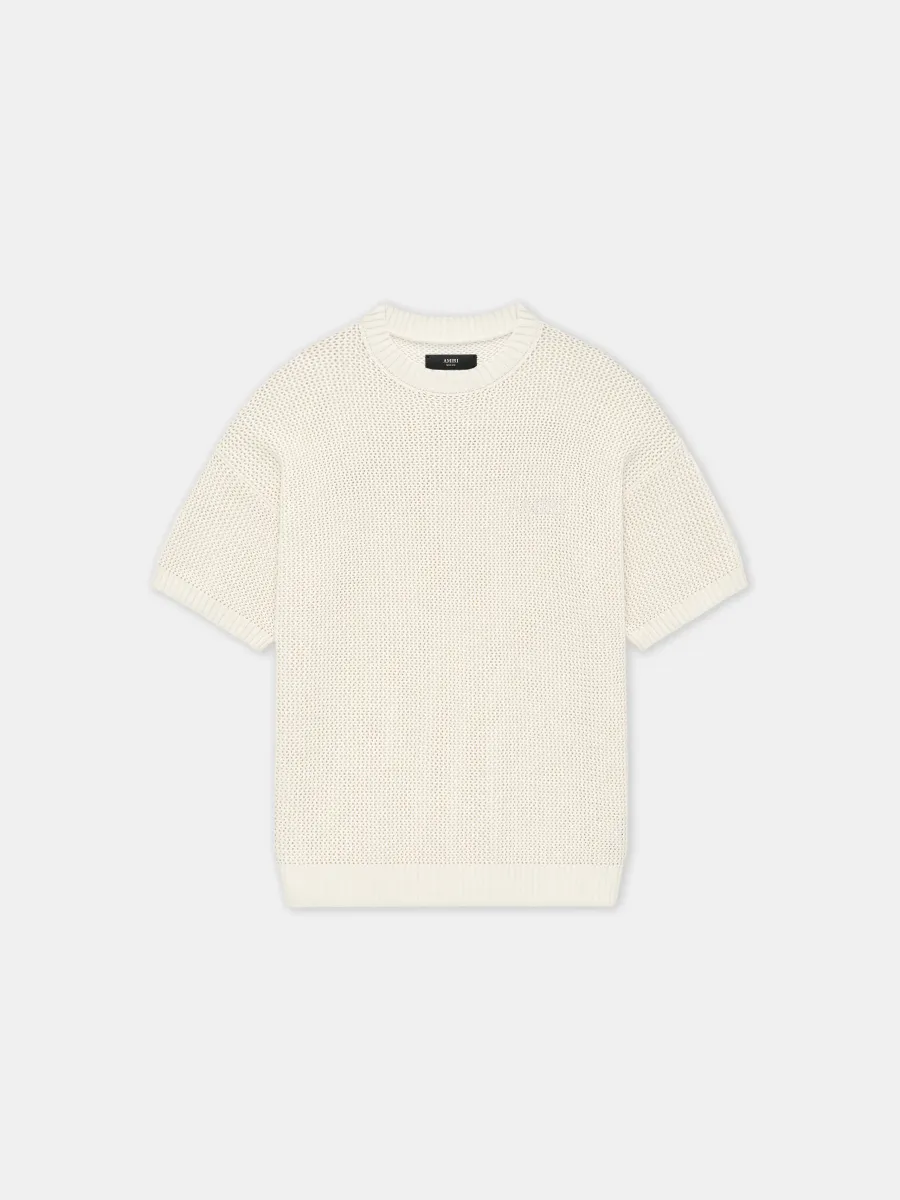 CROCHET MESH TSHIRT - Ivory
