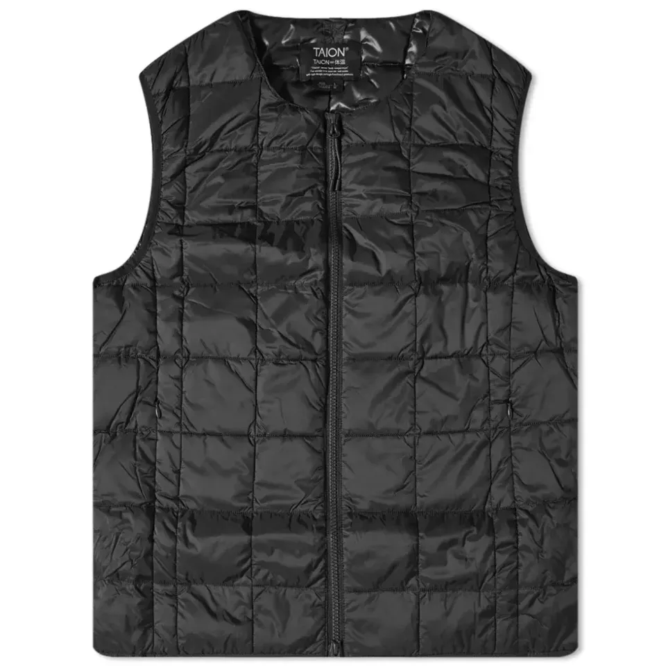 Crew Neck Zip Down Vest
