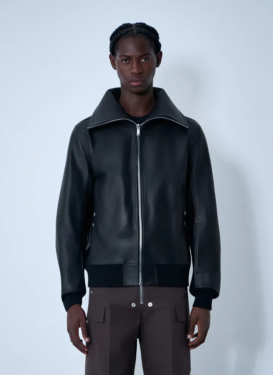 Leather Bomber Jacket