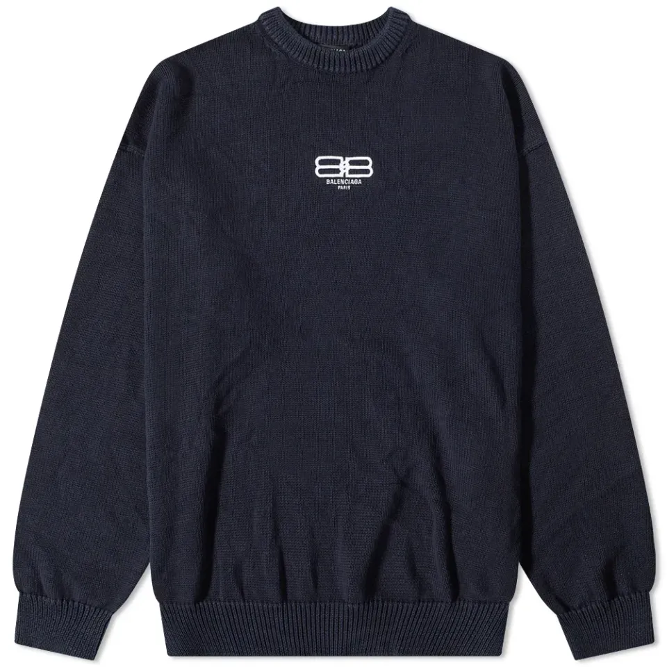 Embroidered BB Logo Crew Knit