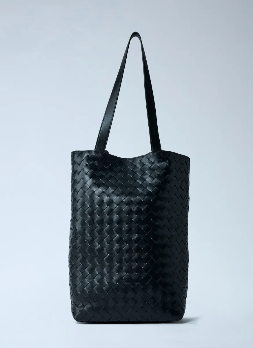 Small Intrecciato North-South Tote Bag