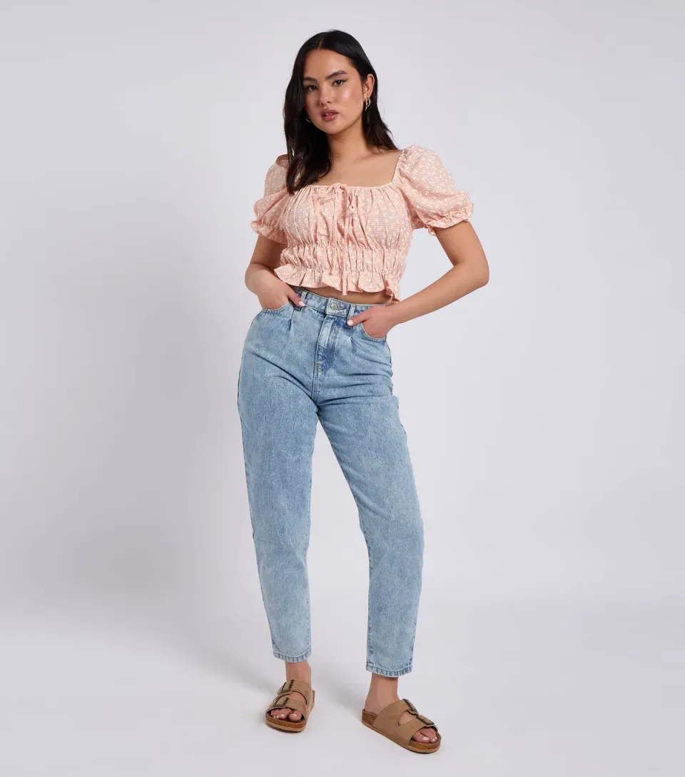 Women's Blue Tapered Jeans