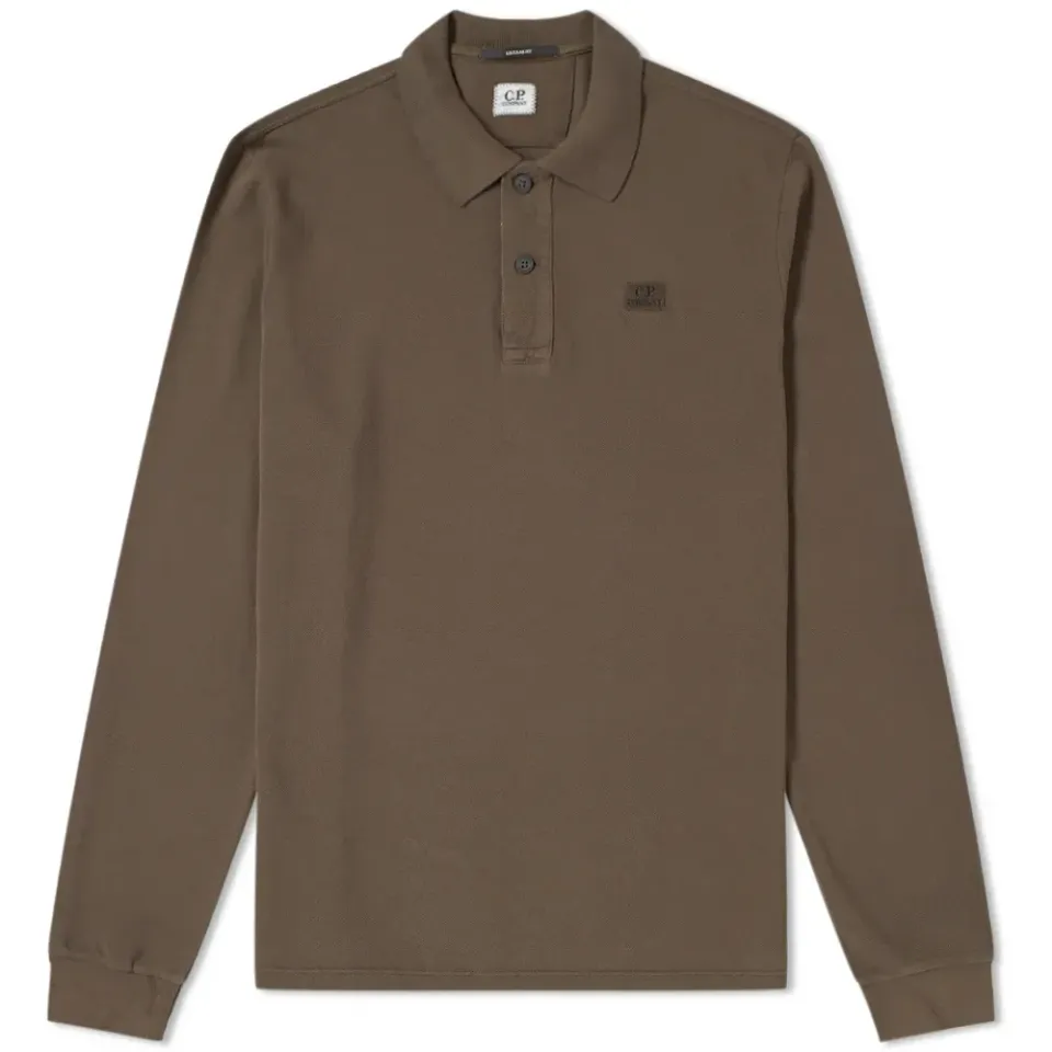 Long Sleeve Patch Logo Polo