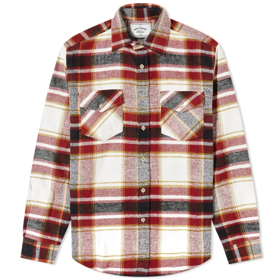 Two Pocket Burgundy Check Overshirt