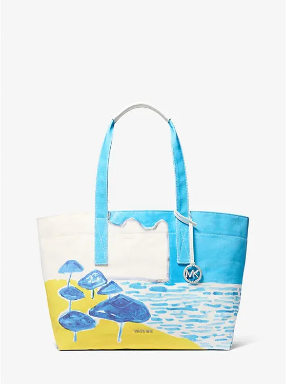 X Christina Zimpel Large Cotton Canvas Tote Bag