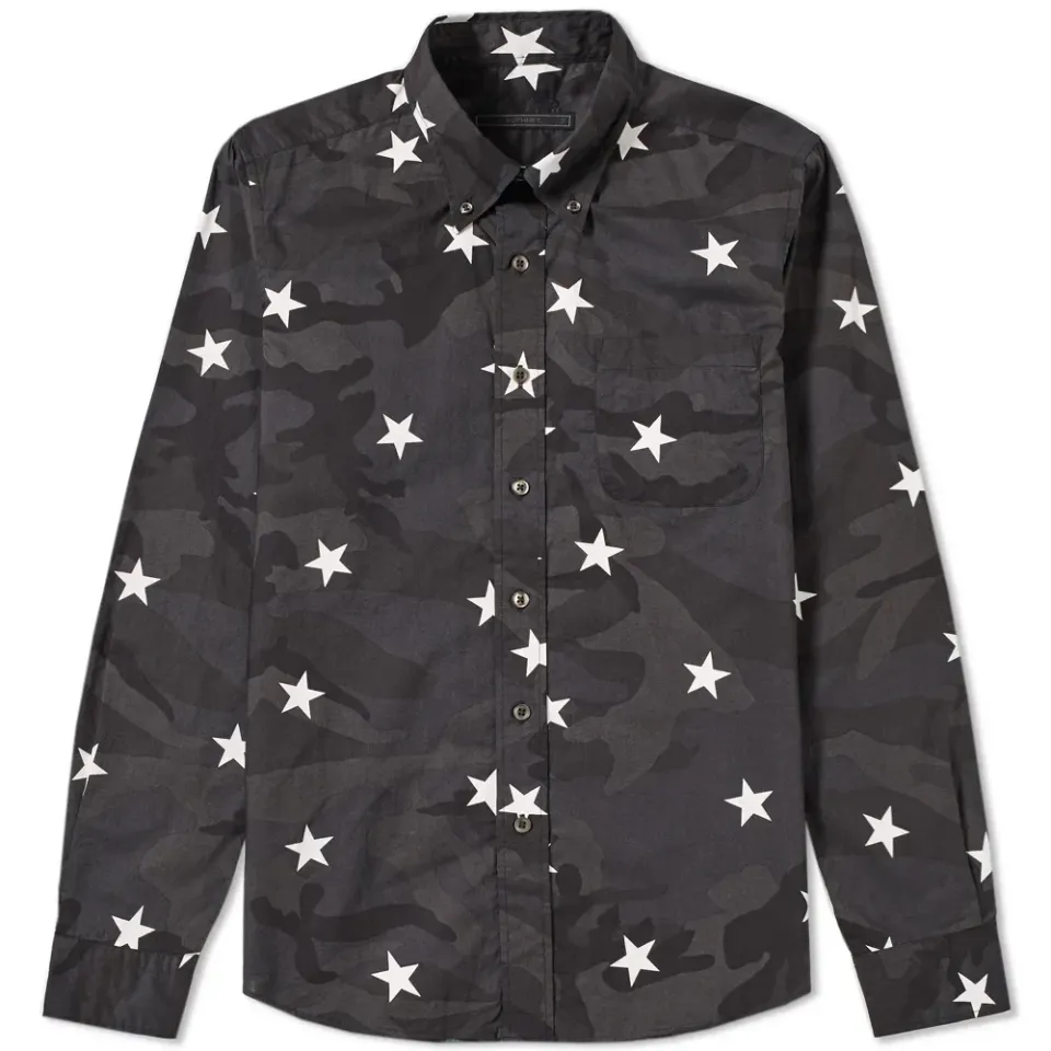 SOPHNET. Camouflage Loan Star Shirt