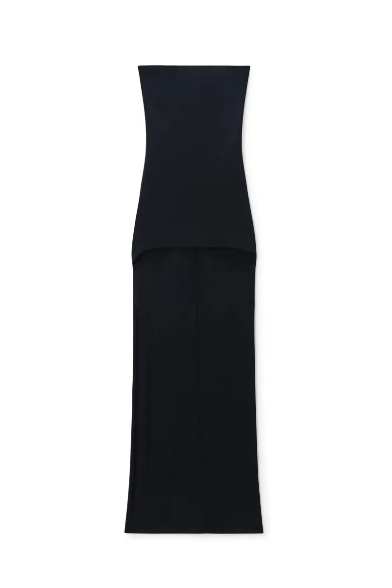 Strapless High-Low Bodycon Dress
