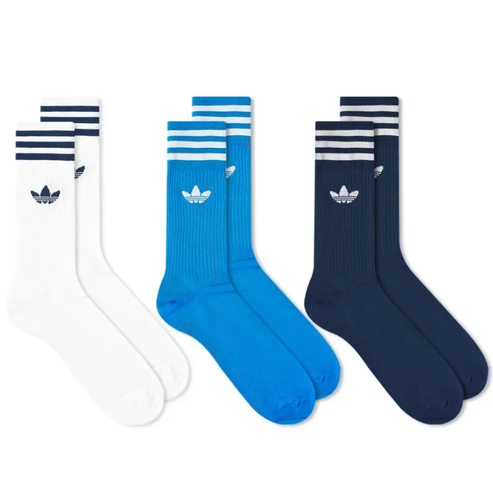 Solid Crew Socks - 3 Pack