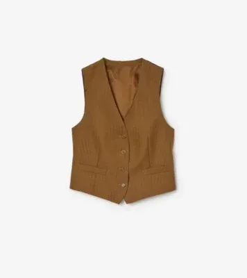 Wool Mohair Waistcoat in Hazelnut brown