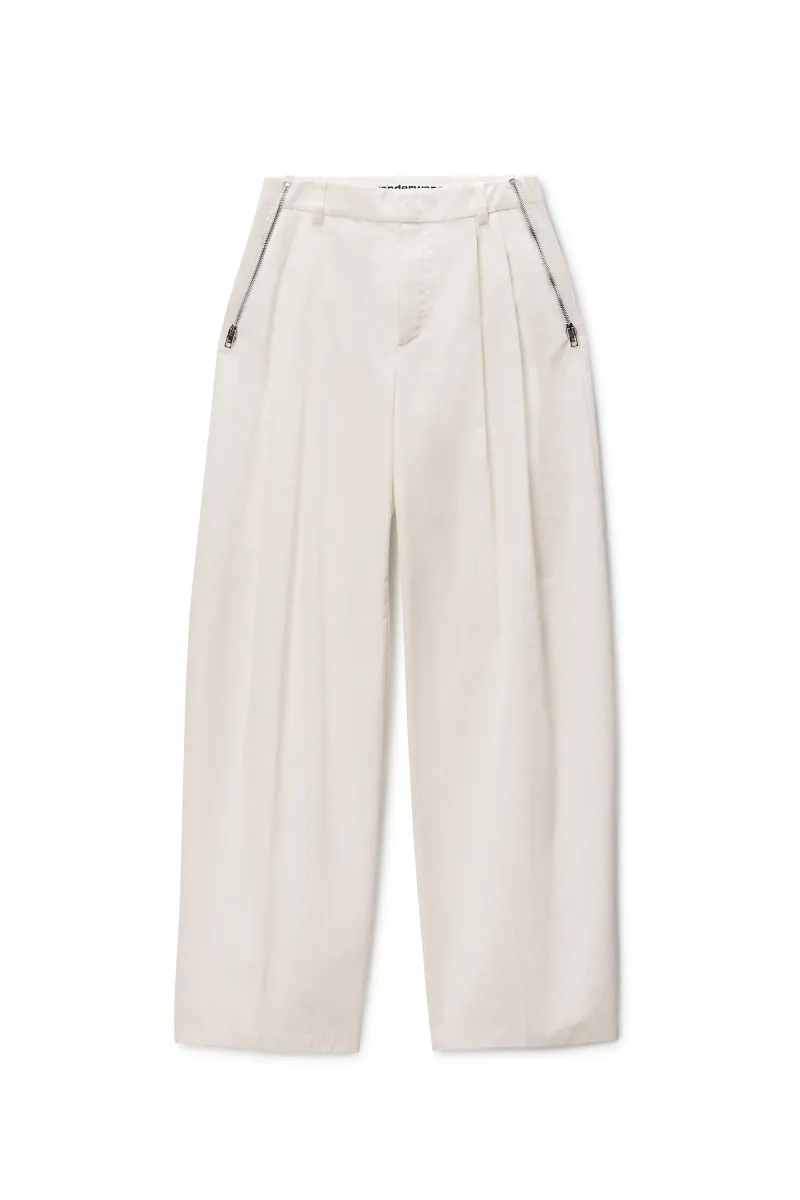 SIDE ZIP MID-RISE TAILORED PANT