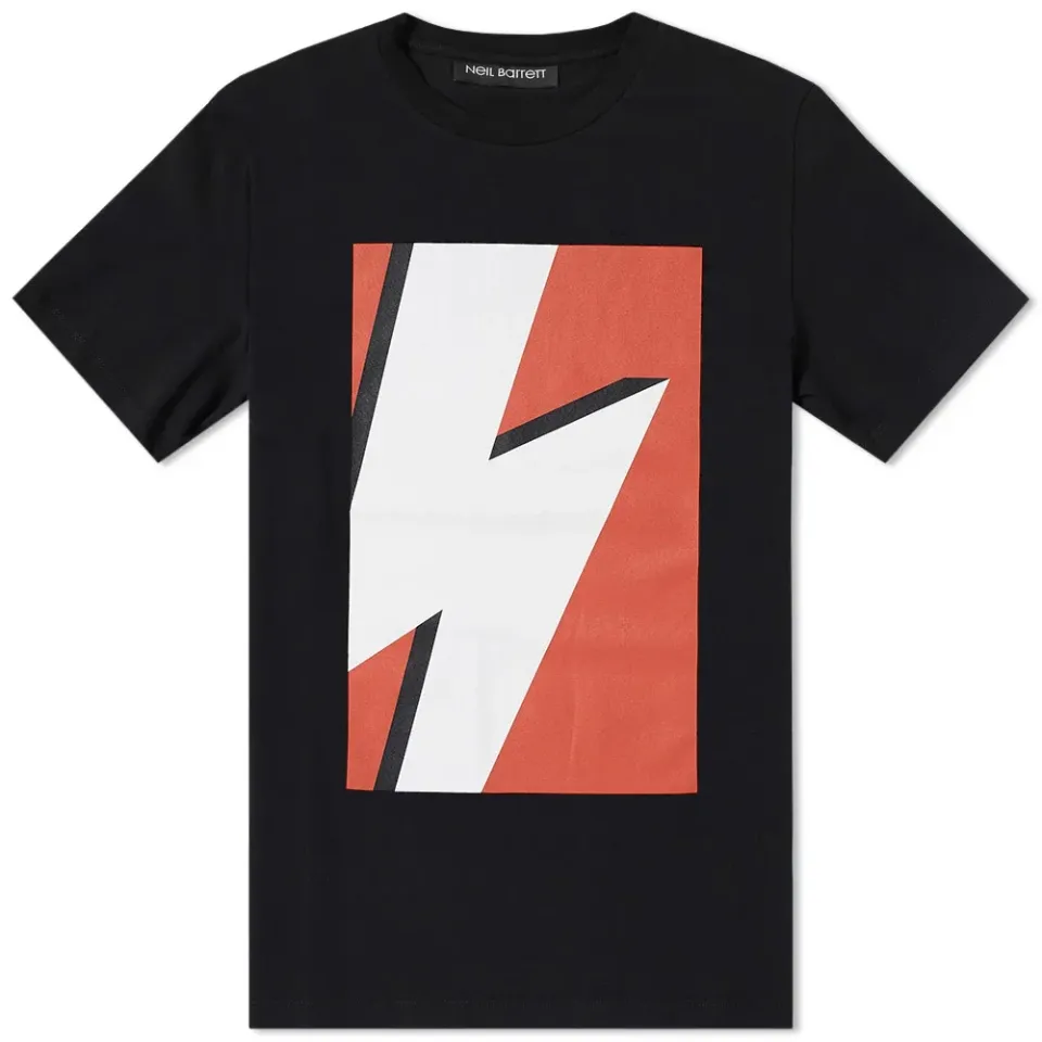 Oversized Box Lighting Bolt Pop Art Tee