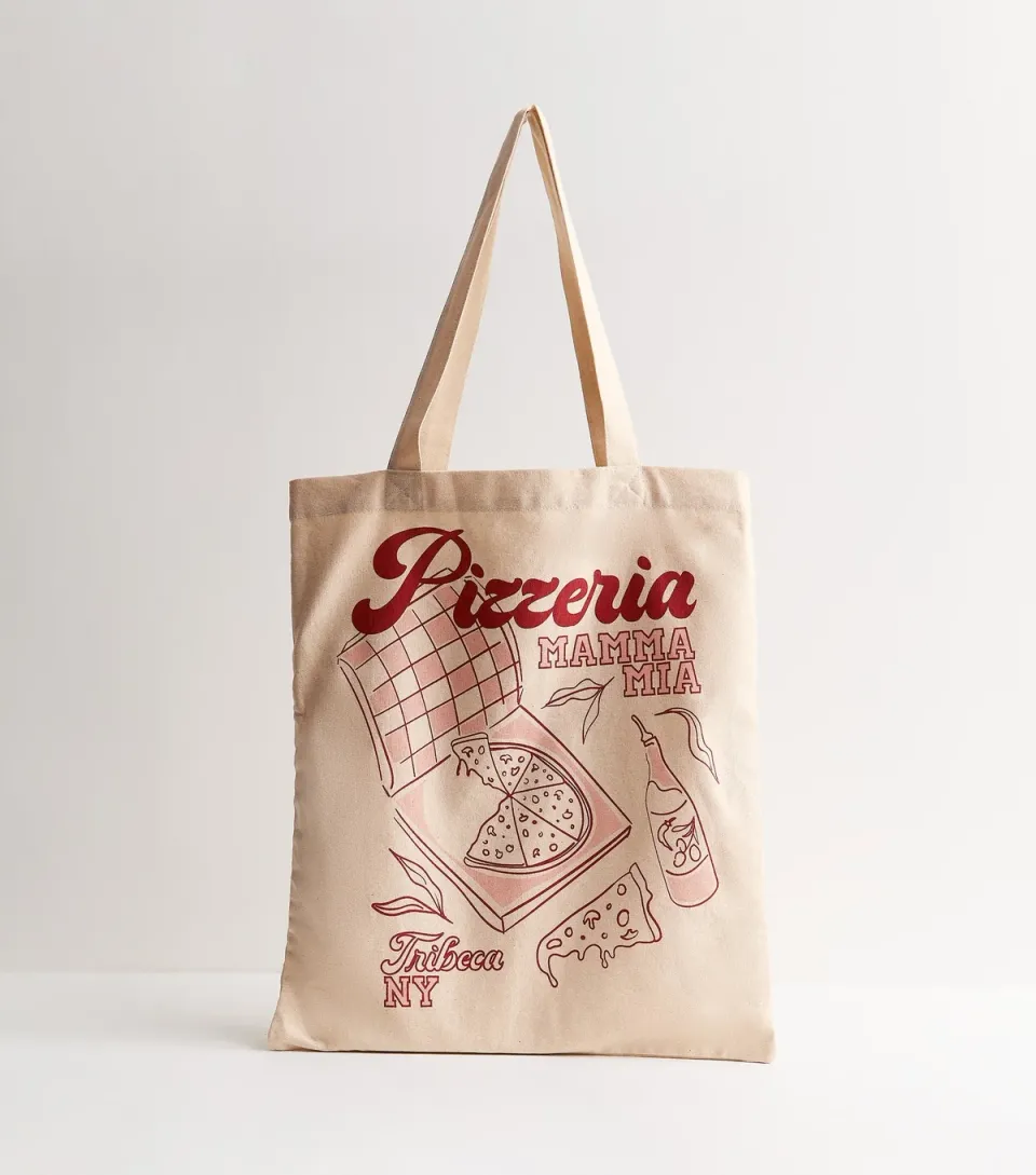 Stone Pizzeria Print Tote Bag