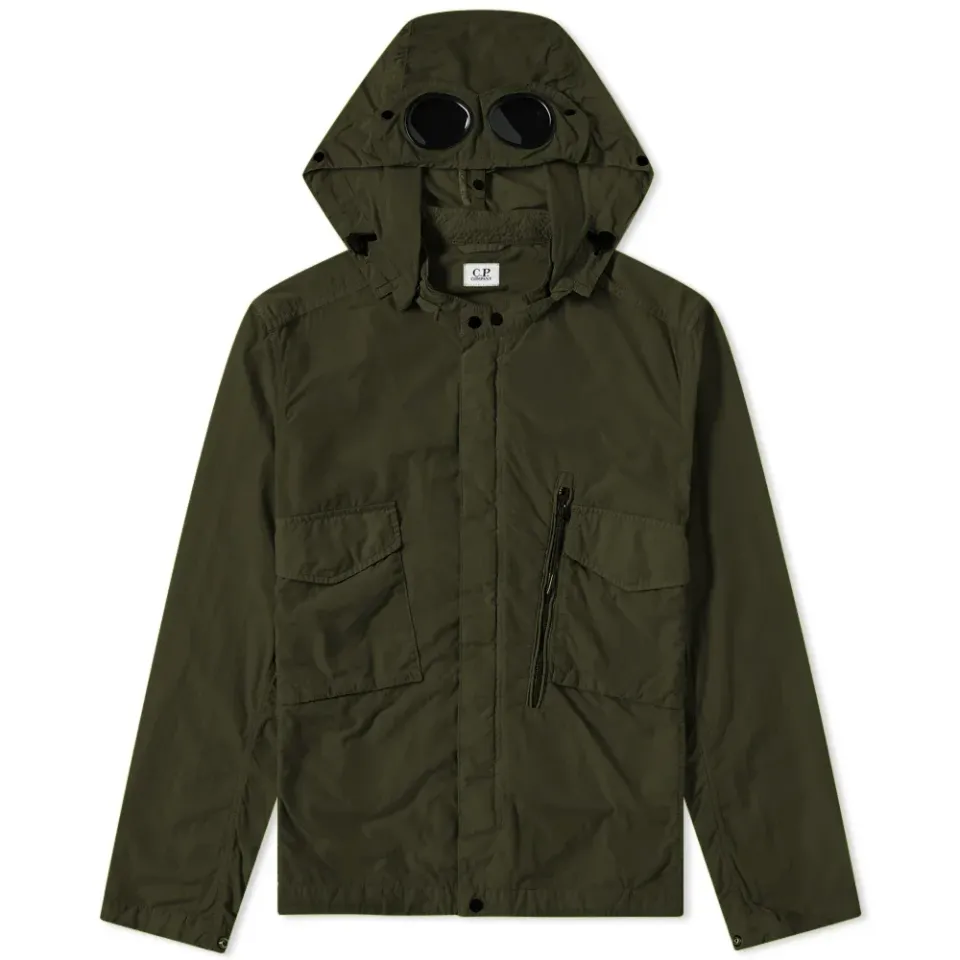 Chrome Goggle Hooded Shirt Jacket