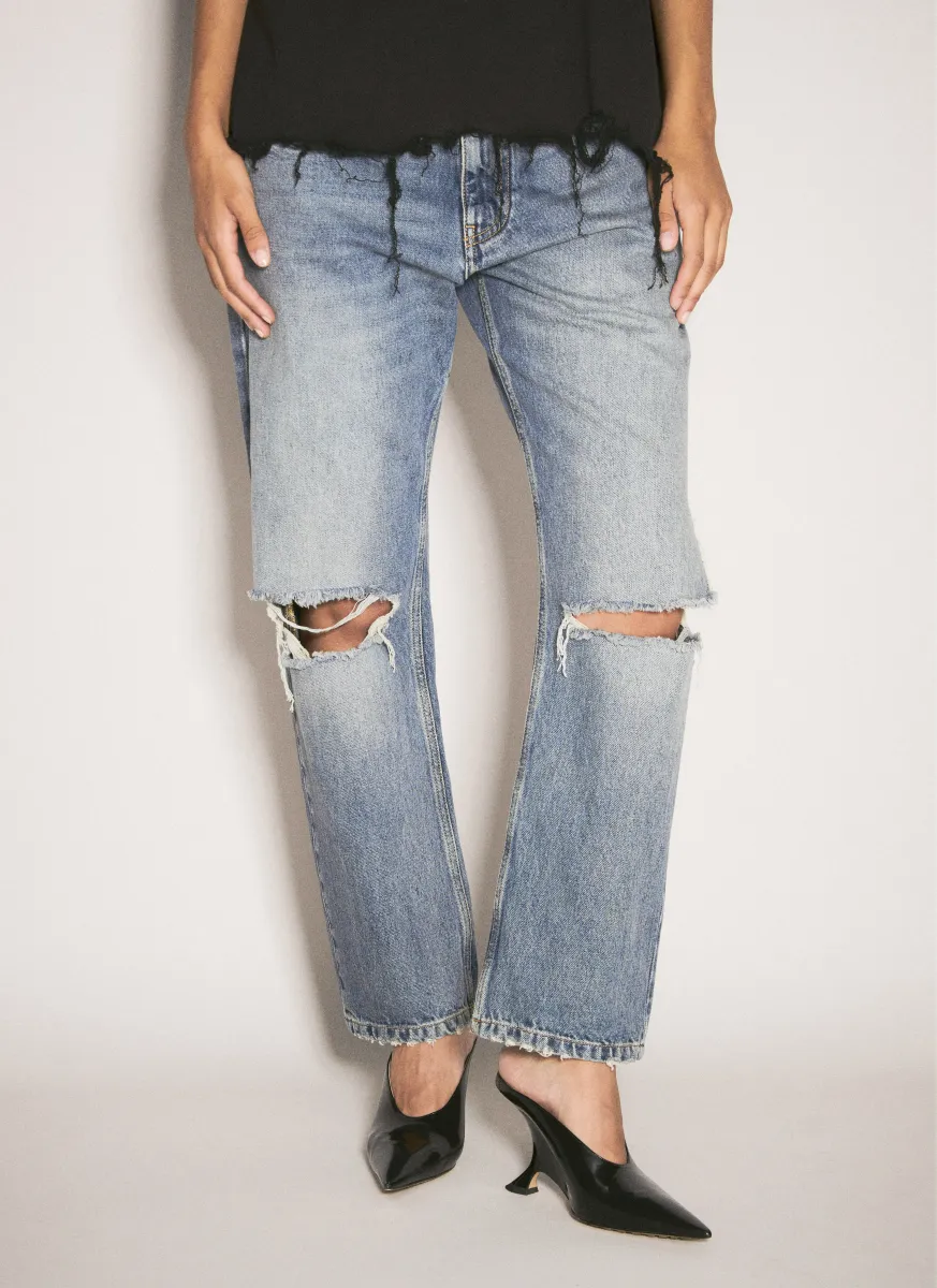 Straight Distressed Jeans