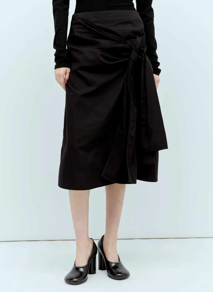 Knotted Midi Skirt