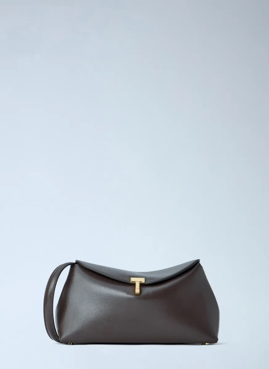 T-Lock Leather Clutch