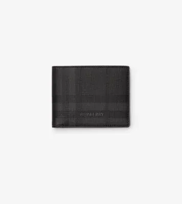 City Check Slim Bifold Wallet in Iron grey - Men, Technical, Cotton