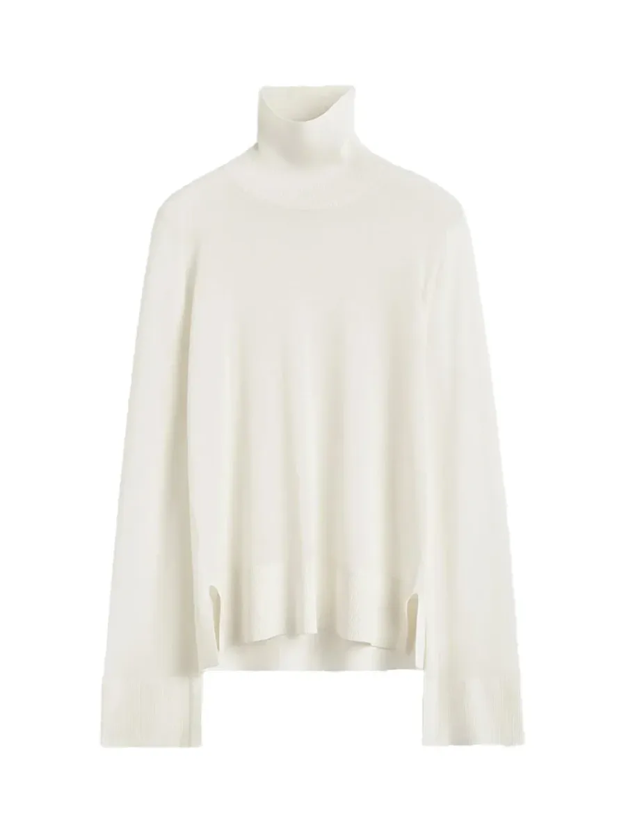 S. Sleeve Turtleneck White
