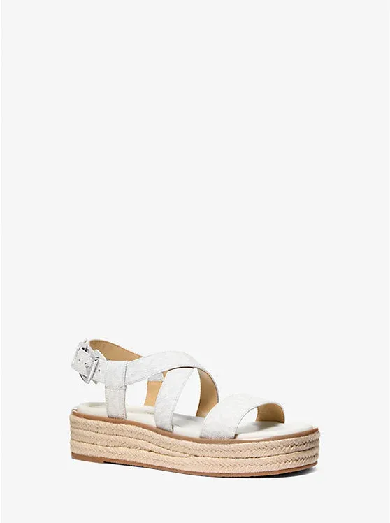 Lynn Signature Logo Platform Espadrille Sandal