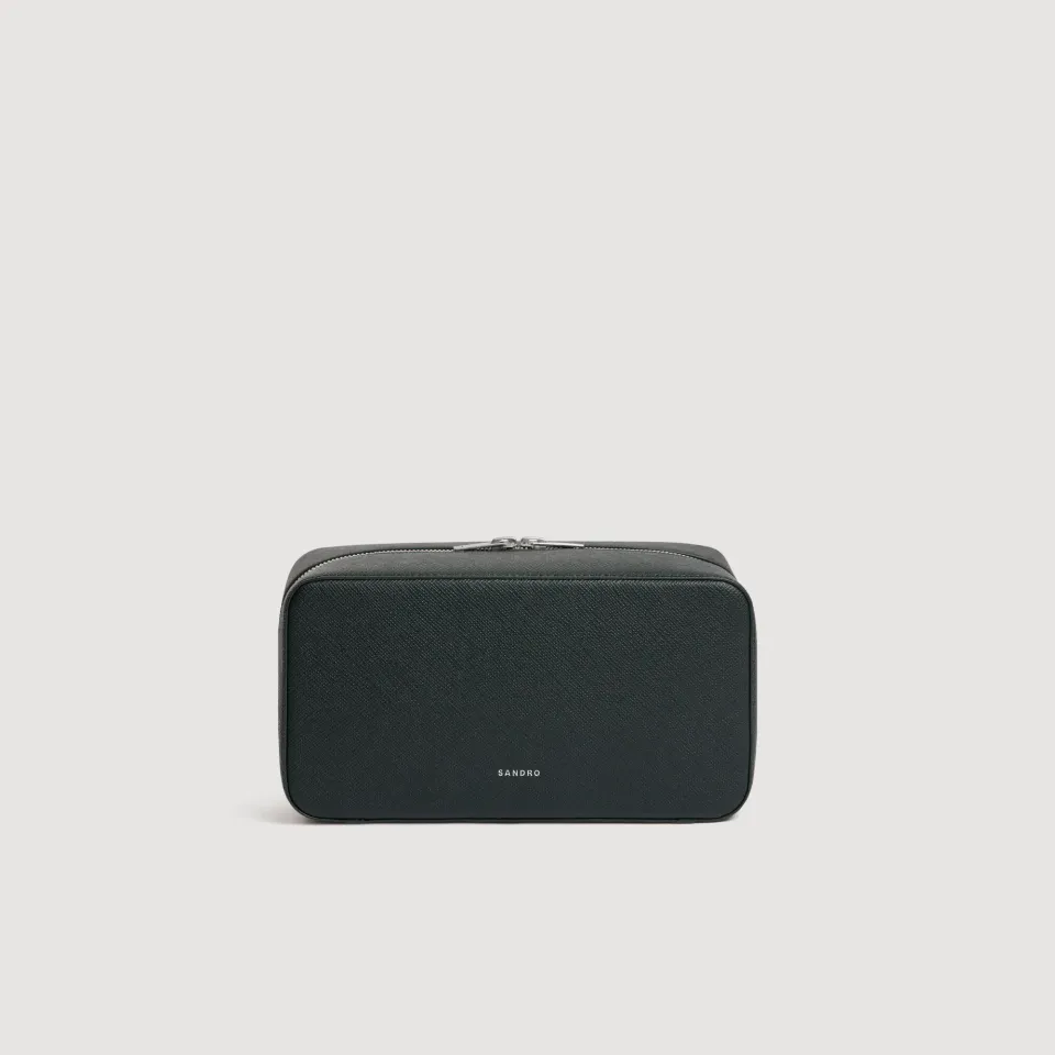 Reconstituted leather toilet bag