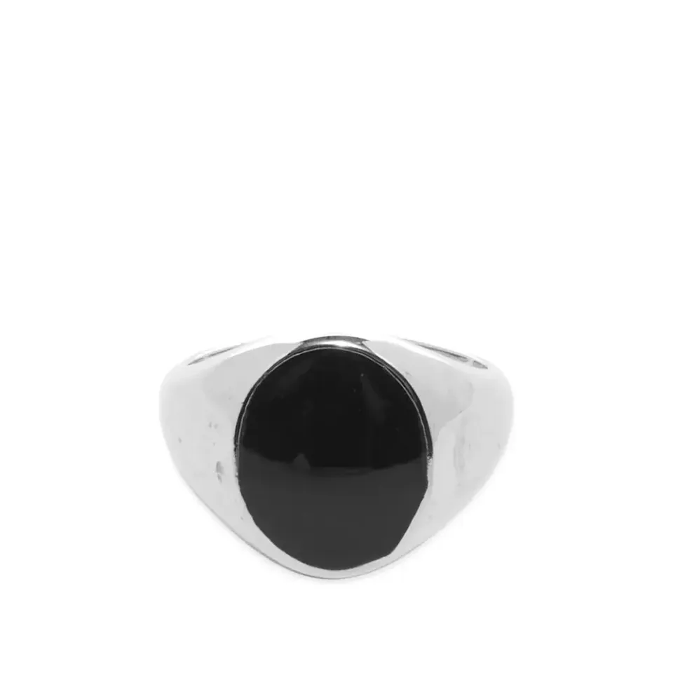 925 Black Signet Ring