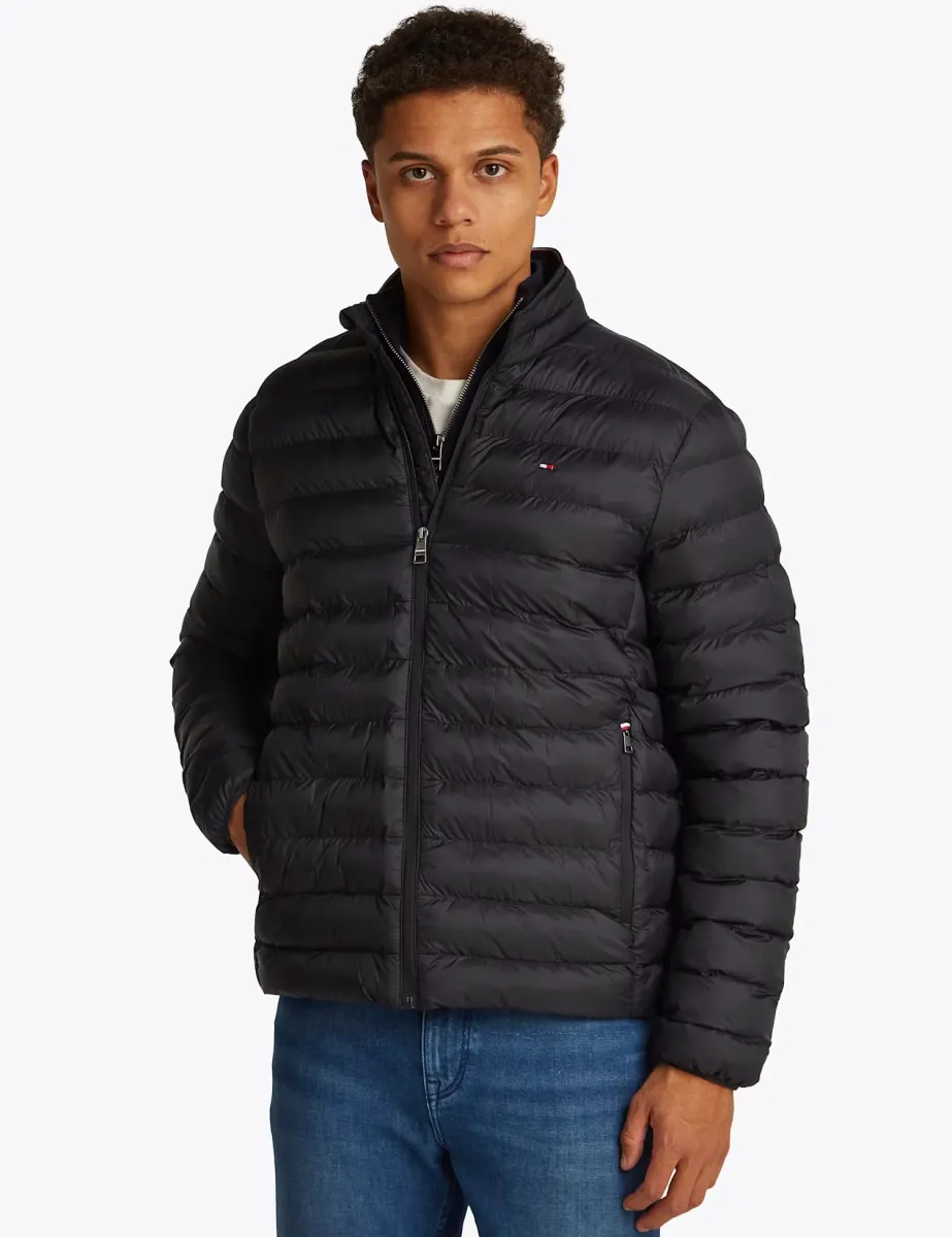 Packable Quilted Puffer Jacket Black