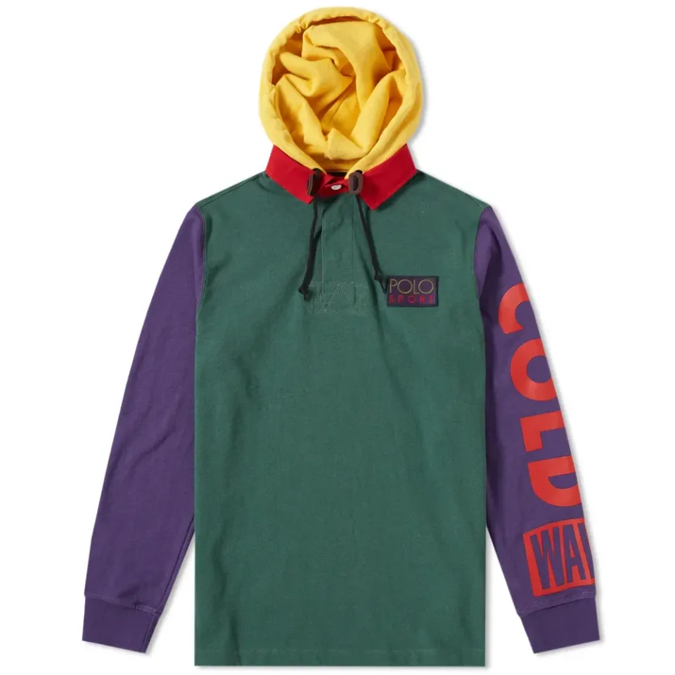 Hooded Rugby Shirt 'Snow Beach'