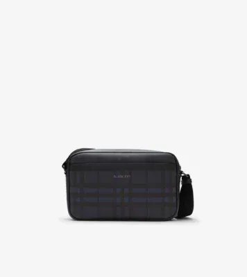 City Check Crossbody Bag in Navy - Men, Cotton, Technical