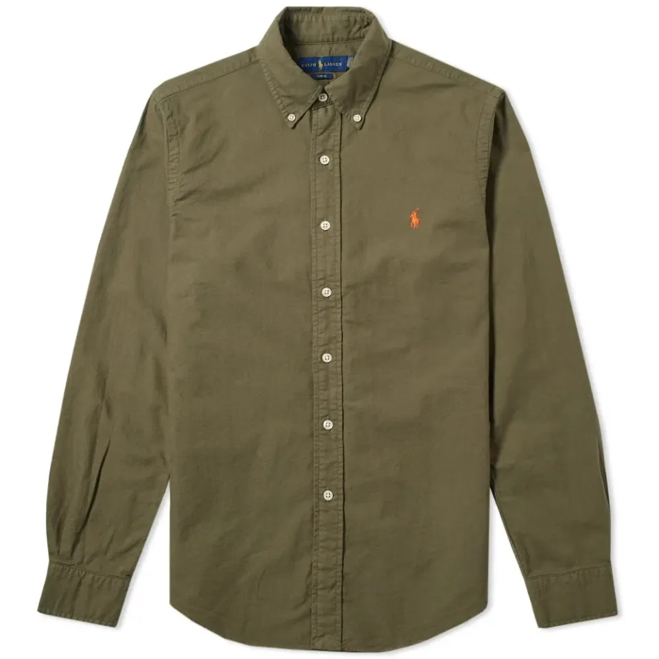 Slim Fit Garment Dyed Oxford Shirt