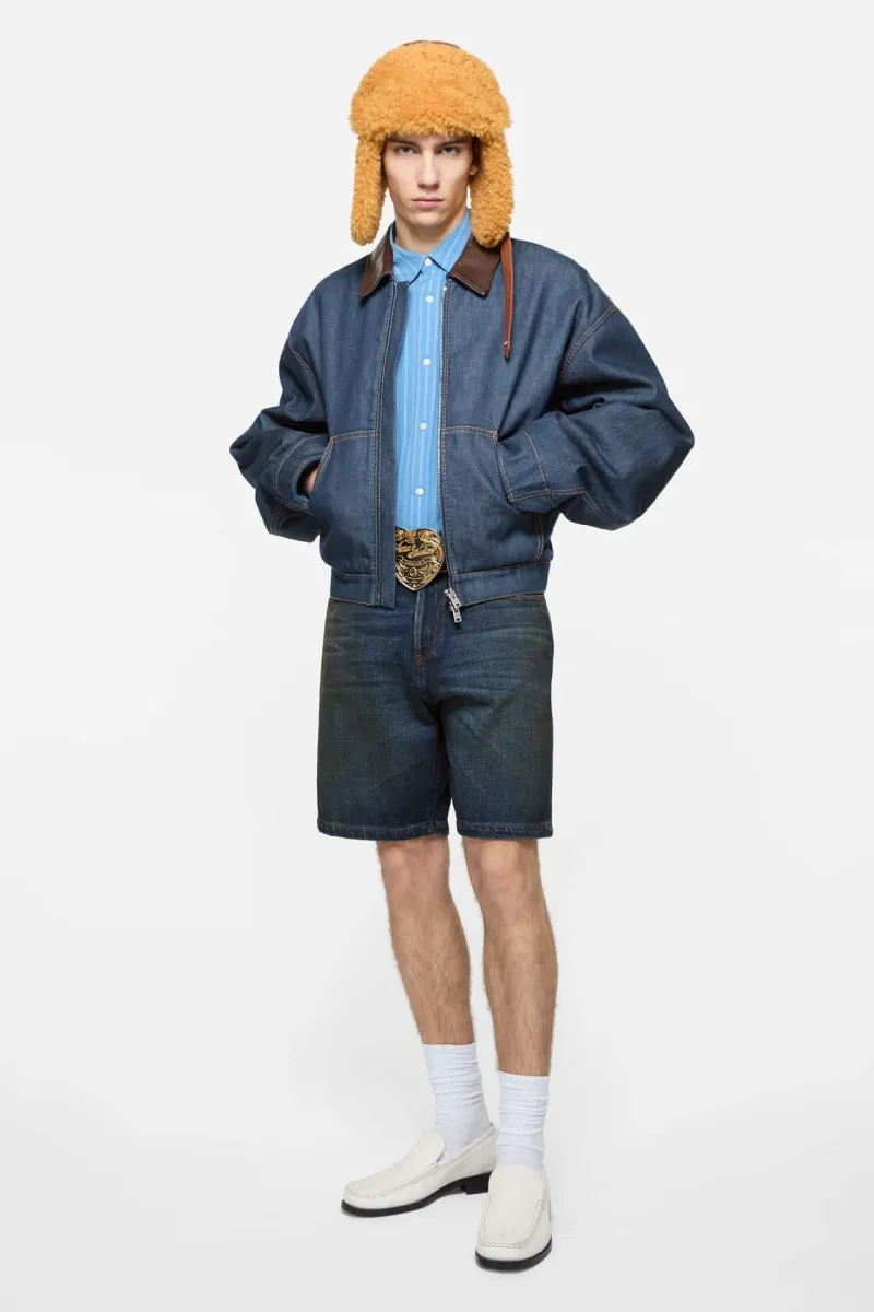 Denim bomber jacket